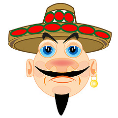 Image showing Portrait mexican in hat