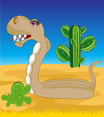 Image showing Snake in desert