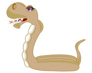 Image showing Cartoon snake on white