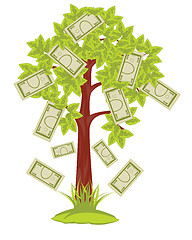 Image showing Tree with paper banknote