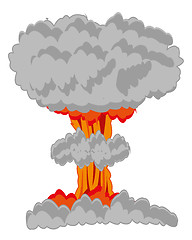 Image showing Nucleus blast on white