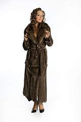 Image showing Young Attractive Woman In Fur Coat