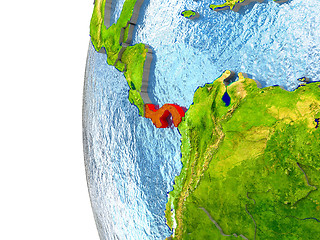Image showing Panama in red