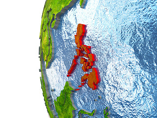 Image showing Philippines in red
