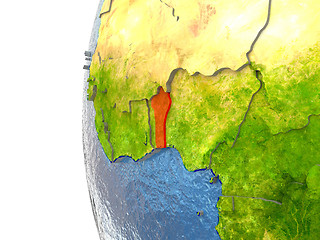 Image showing Benin in red