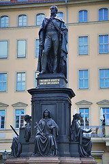 Image showing Monument of Friedrich August King of Saxony at Neumarkt in Dresd