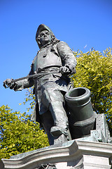 Image showing statue of Admiral Peter Tordenskjold in Oslo, Norway 