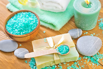 Image showing soap and salt