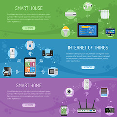 Image showing Smart House and internet of things Horizontal Banners