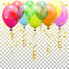 Image showing Holiday Background with Balloons