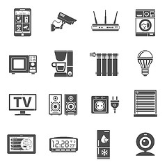 Image showing Smart House and internet of things icons set