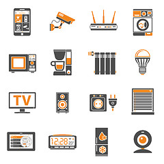 Image showing Smart House and internet of things icons set