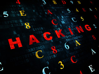 Image showing Security concept: Hacking on Digital background