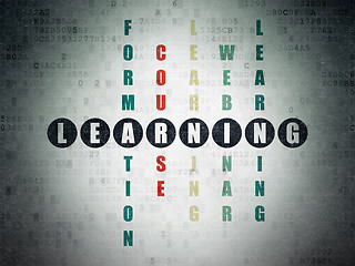 Image showing Learning concept: Learning in Crossword Puzzle