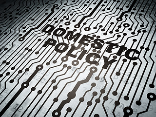 Image showing Political concept: circuit board with Domestic Policy