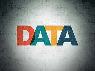 Image showing Information concept: Data on Digital Data Paper background