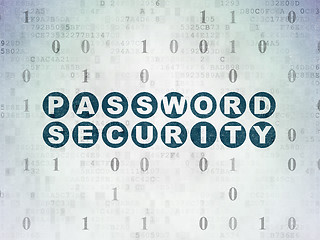 Image showing Privacy concept: Password Security on Digital Data Paper background