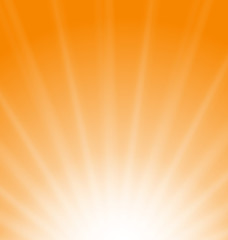 Image showing Abstract Orange Background Sun Rays