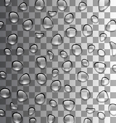 Image showing Transparent set Water Drops