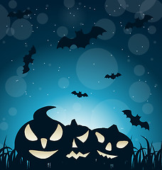 Image showing Halloween Spooky Dark Background