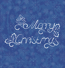 Image showing Christmas background, Merry Christmas lettering