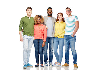 Image showing international group of happy smiling people