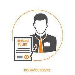 Image showing Insurance Agent Flat Icon