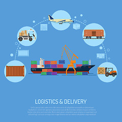 Image showing logistics and delivery concept