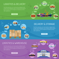 Image showing Logistics delivery and storage Banners