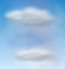 Image showing Background Blue Sky Fluffy Clouds