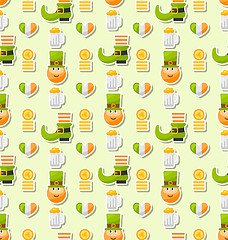 Image showing Seamless Background for Saint Patrick\'s Day