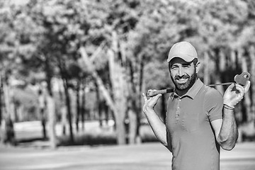 Image showing handsome middle eastern golfer