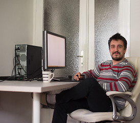 Image showing graphic designer in the office