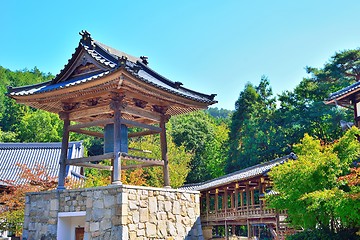 Image showing Japanese temple bell at Daikohzan Honkoku-Ji Temple.