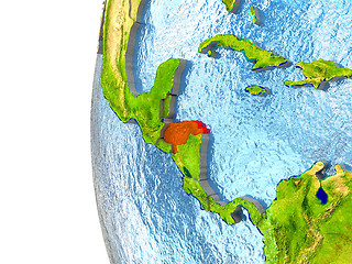 Image showing Honduras in red