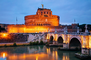 Image showing The Mausoleum of Hadrian (Castel Sant\'Angelo) in Rome
