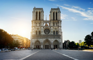 Image showing Facade of Notre Dame