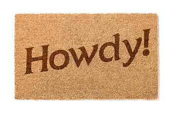 Image showing Howdy Welcome Mat On White