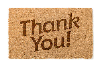 Image showing Thank You Welcome Mat On White