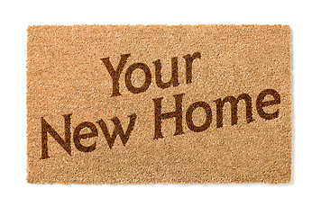 Image showing Your New Home Welcome Mat On White