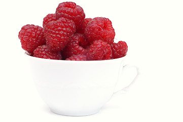 Image showing Raspberry on glass  cup