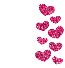 Image showing Background for Valentines Day with Shimmering Hearts