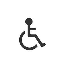 Image showing Pictogram of Disabled in Wheelchair