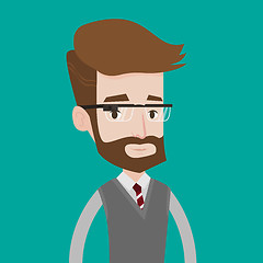 Image showing Young man wearing smart glass vector illustration.