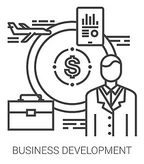 Image showing Business development line infographic.