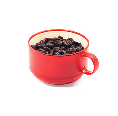 Image showing red cup of coffee