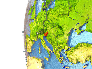 Image showing Slovenia in red