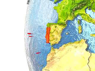 Image showing Portugal in red