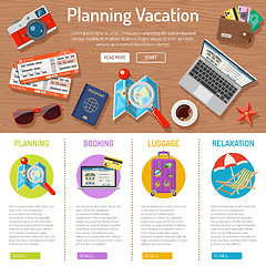 Image showing Planning Vacation infographics