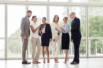 Image showing business people with tablet pc computers at office